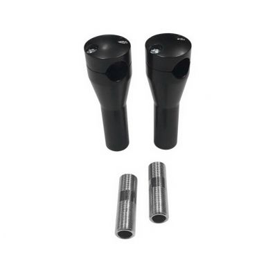 Nástavce řídítek Motorrad Burchard Glide Style 25,4mm, 130mm - černá - otvor na kabely